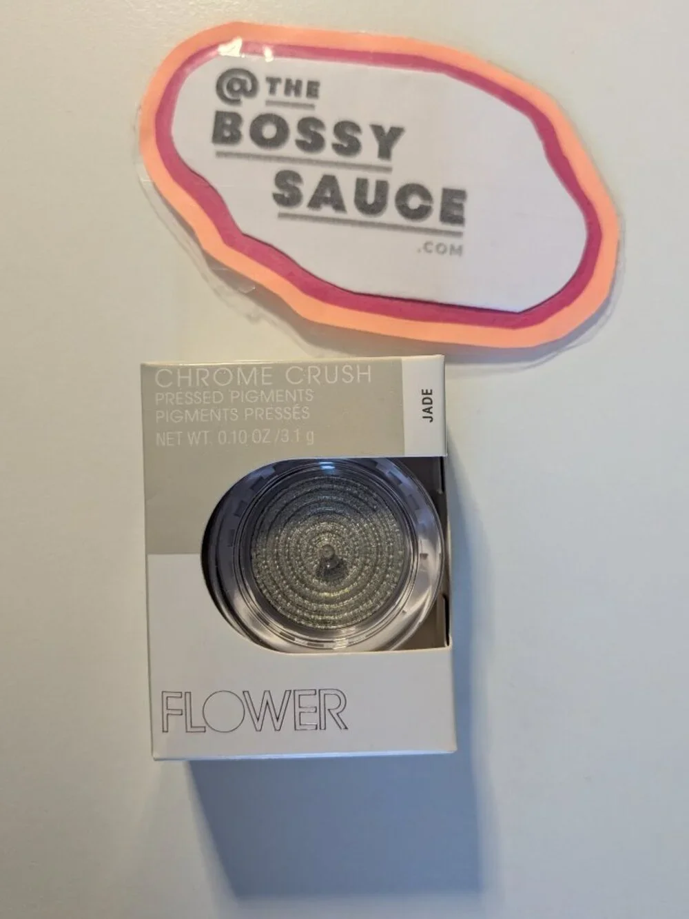 🌸 FLOWER Beauty Chrome Crush Pressed Pigments Eyeshadow in Jade NIB